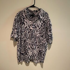 Joseph & Feiss Black and White Casual Button Down Shirt